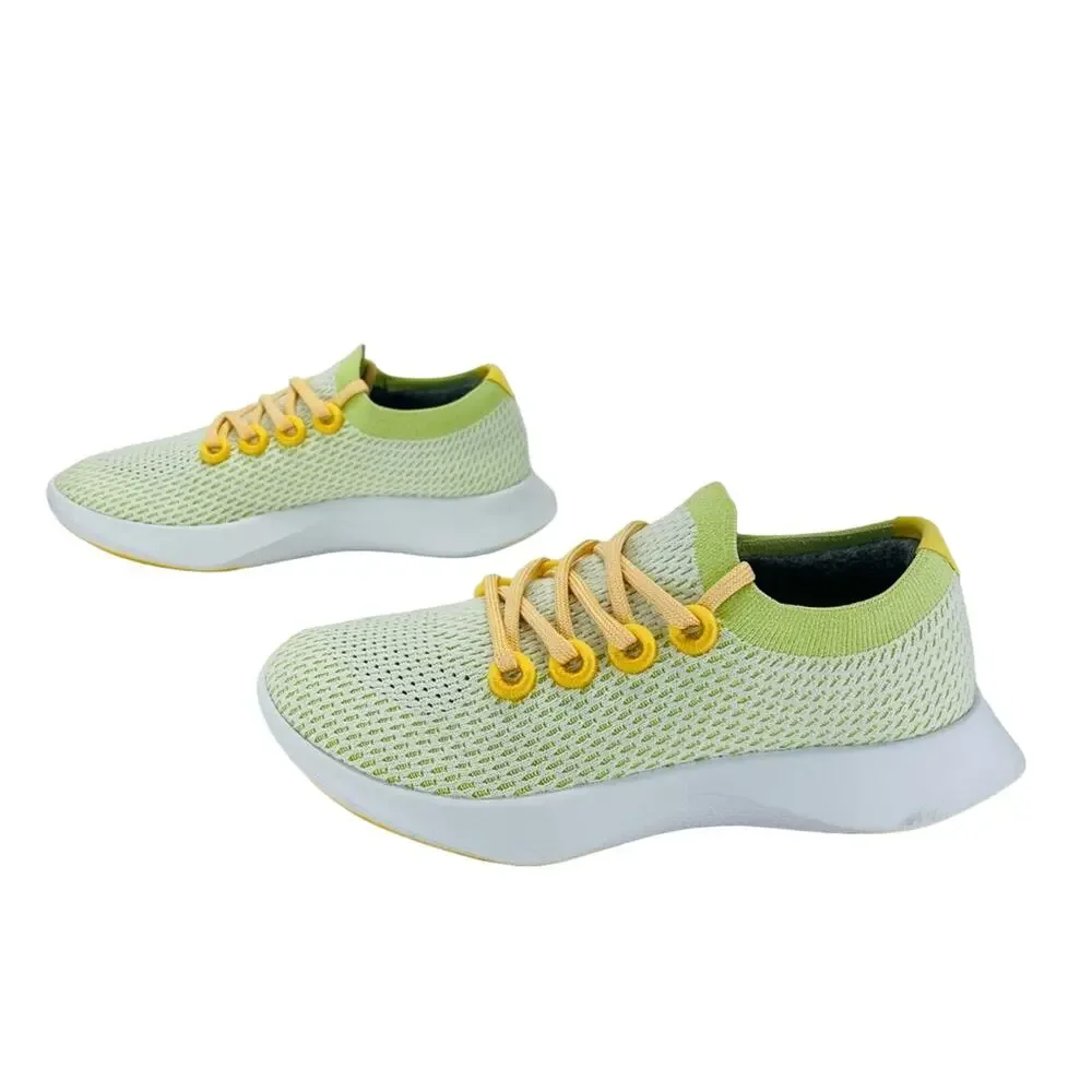 Allbirds Tree Dashers TD Wn Running Shoes/Sneakers Sz 7 Green/Yellow Sustainable